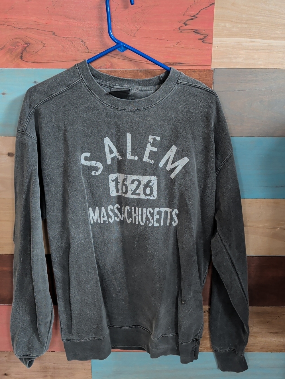 Avalon Charcoal Grey Salem 1626 Massachusetts Crewneck